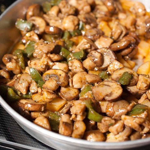 Potato Hash with Mushrooms, Chicken and Egg – Indian Style | A Little ...