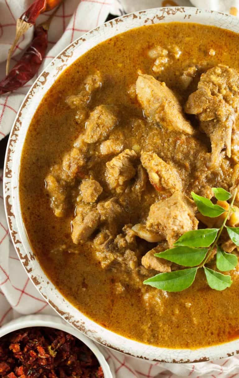 Kerala Chicken Curry with Roasted Coconut Recipe